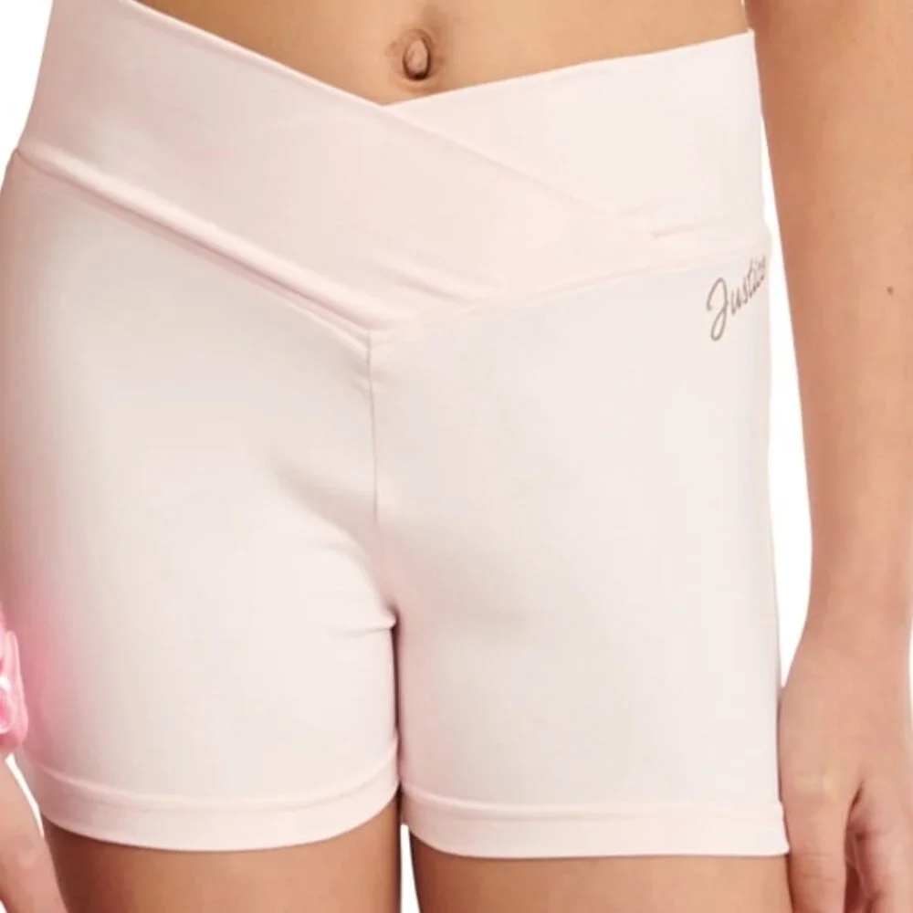 Justice Pink Dance Gymnastics Athletic Shorts GIRLS SIZE M 10 NEW